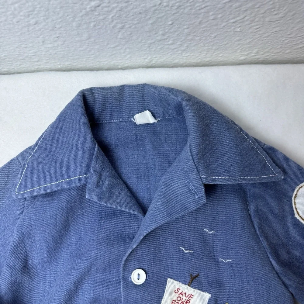 Vintage Baby Smokey The Bear Jacket 60 70s Denim Shirt Save Our Forests *no Size